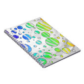 Zebra Rainbow und White Print Notizblock (Rechte Seite)