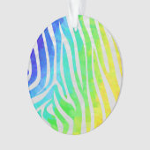 Zebra Rainbow und White Print Ornament (Vorderseite)