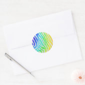 Zebra Rainbow und White Print Runder Aufkleber (Umschlag)