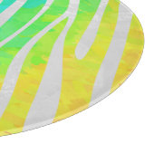 Zebra Rainbow und White Print Schneidebrett (Ecke)