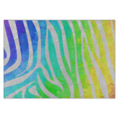 Zebra Rainbow und White Print Schneidebrett (Vorderseite)