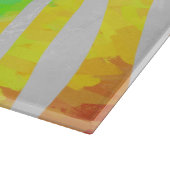 Zebra Rainbow und White Print Schneidebrett (Ecke)