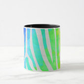 Zebra Rainbow und White Print Tasse (Zentrum)