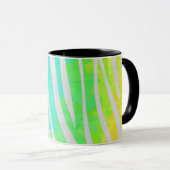 Zebra Rainbow und White Print Tasse (VorderseiteRechts)