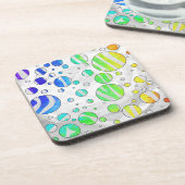 Zebra Rainbow und White Print Untersetzer (Linke Seite)