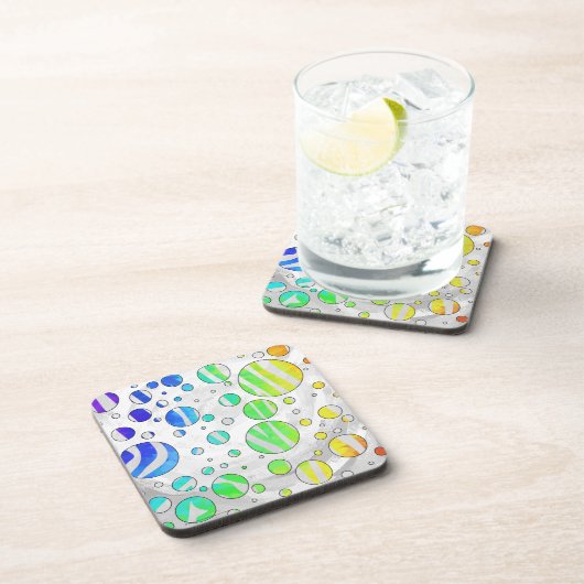 Zebra Rainbow und White Print Untersetzer (Rechte Seite)