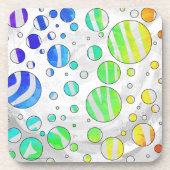 Zebra Rainbow und White Print Untersetzer (Vorderseite)