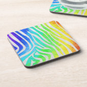 Zebra Rainbow und White Print Untersetzer (Linke Seite)