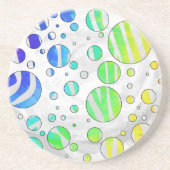 Zebra Rainbow und White Print Untersetzer (Vorne)
