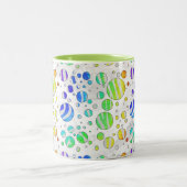 Zebra Rainbow und White Print Zweifarbige Tasse (Mittel)
