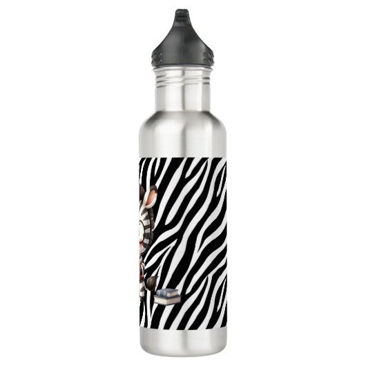 Zebra Reading Bücher. Edelstahlflasche (Rechts)