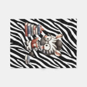 Zebra Reading Bücher. Fleecedecke (Vorderseite (Horizontal))