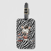 Zebra Reading Bücher. Gepäckanhänger (Vorderseite Vertikal)