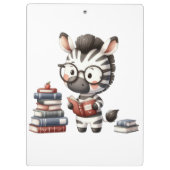 Zebra Reading Bücher. Klemmbrett (Rückseite)