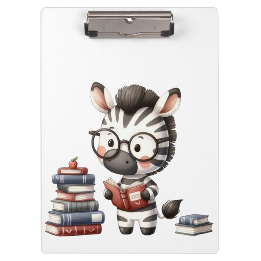Zebra Reading Bücher. Klemmbrett (Vorderseite)