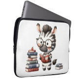 Zebra Reading Bücher. Laptopschutzhülle (Vorne Rechts)