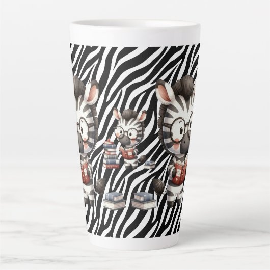 Zebra Reading Bücher. Milchtasse (Vorderseite)