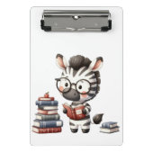 Zebra Reading Bücher. Mini Klemmbrett (Vorderseite)