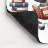 Zebra Reading Bücher. Mousepad (Ecke)