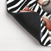 Zebra Reading Bücher. Mousepad (Ecke)
