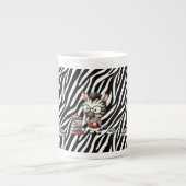 Zebra Reading Bücher. Porzellantasse (Vorderseite)