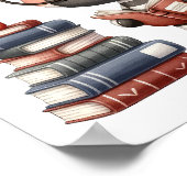 Zebra Reading Bücher. Poster (Ecke)