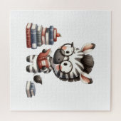 Zebra Reading Bücher. Puzzle (Horizontal)