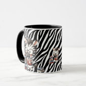 Zebra Reading Bücher. Tasse (Vorderseite Links)