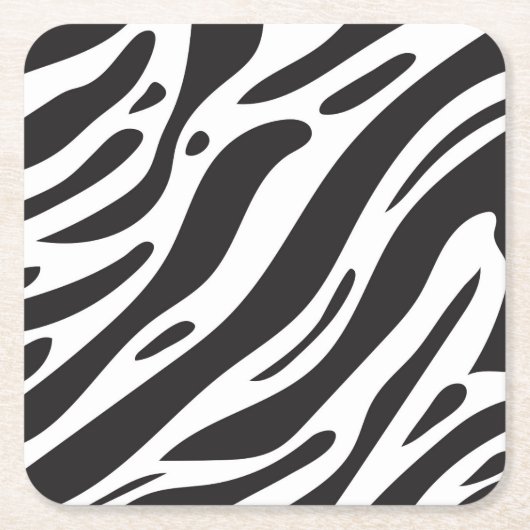 Zebra Rechteckiger Pappuntersetzer (Vorderseite)