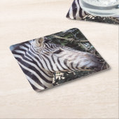 Zebra Rechteckiger Pappuntersetzer (angewinkelt)