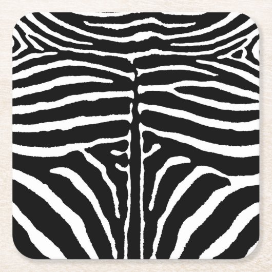Zebra Rechteckiger Pappuntersetzer (Vorderseite)