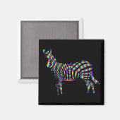 Zebra Red Silhouette Kühlschrankmagnet (Vorderseite/Rückseite)