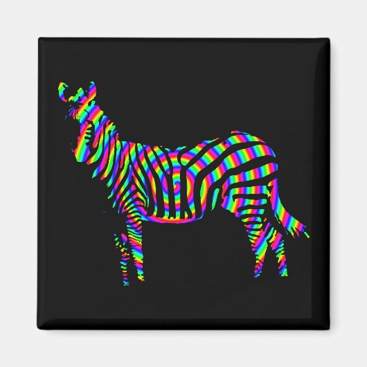 Zebra Red Silhouette Kühlschrankmagnet (Vorne)