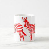 Zebra Red Silhouette Tasse oder Travel Mug (Mittel)