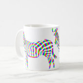 Zebra Red Silhouette Tasse oder Travel Mug (Vorderseite Links)