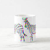 Zebra Red Silhouette Tasse oder Travel Mug (Mittel)