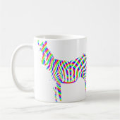 Zebra Red Silhouette Tasse oder Travel Mug (Links)