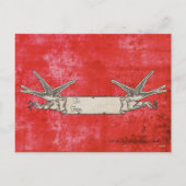 Zebra Red Valentinstag Postcard Feiertagspostkarte (Rückseite)