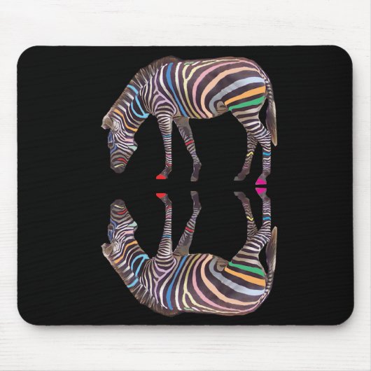Zebra Reflection Mousemat Mousepad (Vorne)
