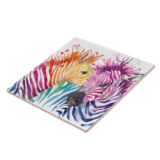 Zebra-Regenbogen-Keramik-Fliese Fliese (Seite)