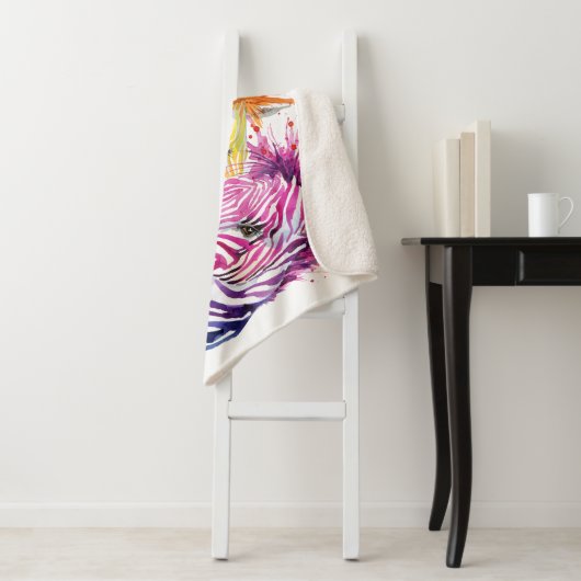 Zebra-Regenbogen Sherpa Decke Sherpadecke (Beispiel)