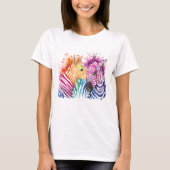 Zebra-Regenbogen-T - Shirt (Vorderseite)