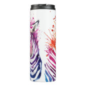 Zebra-Regenbogen-Thermaltrommel Thermosbecher (Rückseite)