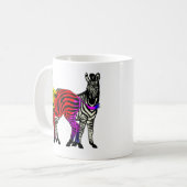 ZEBRA-REGENBOGEN U. BLACK/WHITE KAFFEETASSE (Vorderseite Links)