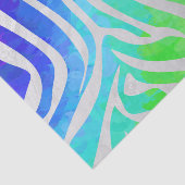 Zebra-Regenbogen und weißer Druck Seidenpapier (Ausschnitt)