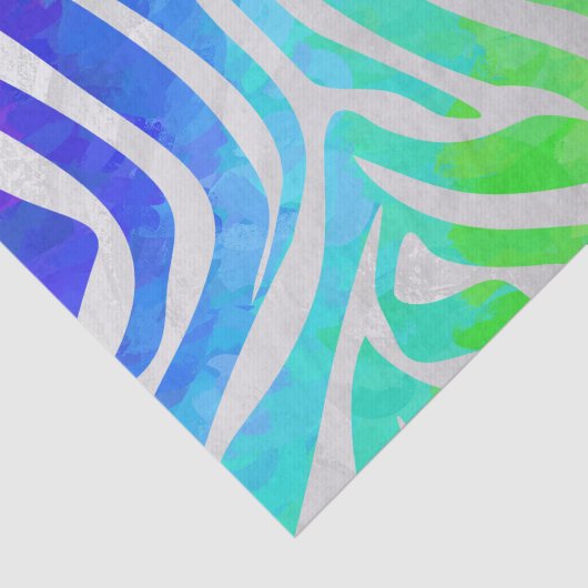 Zebra-Regenbogen und weißer Druck Seidenpapier (Ausschnitt)