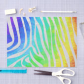 Zebra-Regenbogen und weißer Druck Seidenpapier (Handwerk)