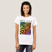 Zebra-Regenbogentiere T-Shirt (Vorne ganz)