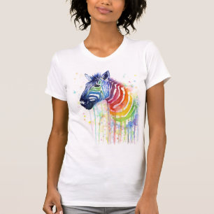 Zebra-Regenbogenwatercolor-Shirt T-Shirt