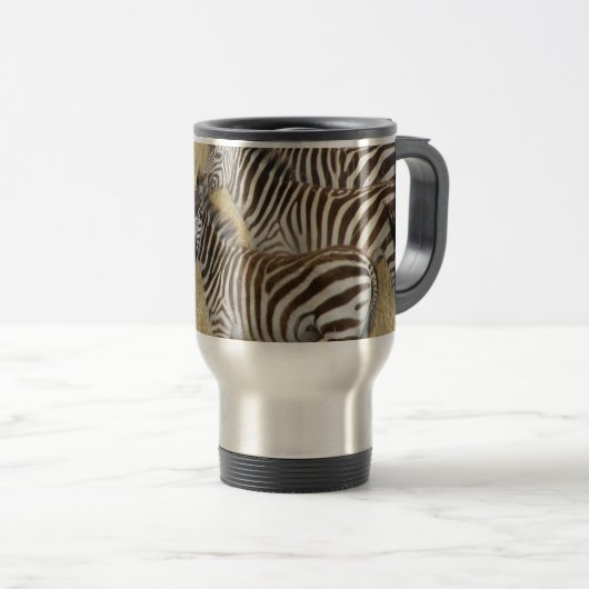Zebra-Reise-Tasse Reisebecher (VorderseiteRechts)